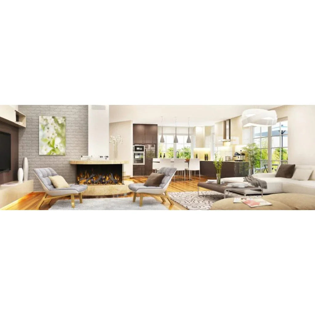 Amantii Tru View Bespoke 45" Three-Sided Indoor/Outdoor Electric Fireplace with Smart Controls - Green Vista Living