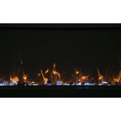 Amantii Tru View Bespoke 55" Three-Sided Indoor/Outdoor Electric Fireplace with Smart Control and Bluetooth