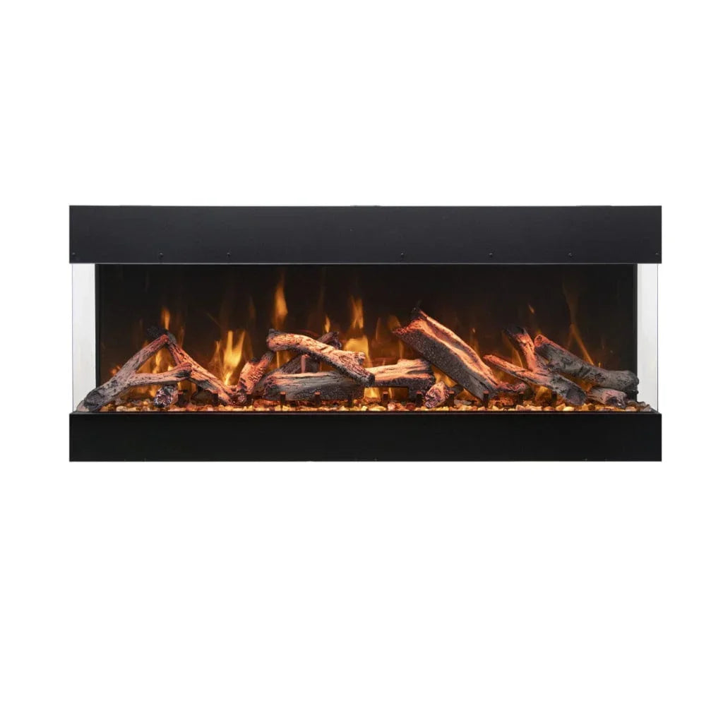 Amantii Tru View Bespoke 55" Three-Sided Indoor/Outdoor Electric Fireplace with Smart Control and Bluetooth - Green Vista Living
