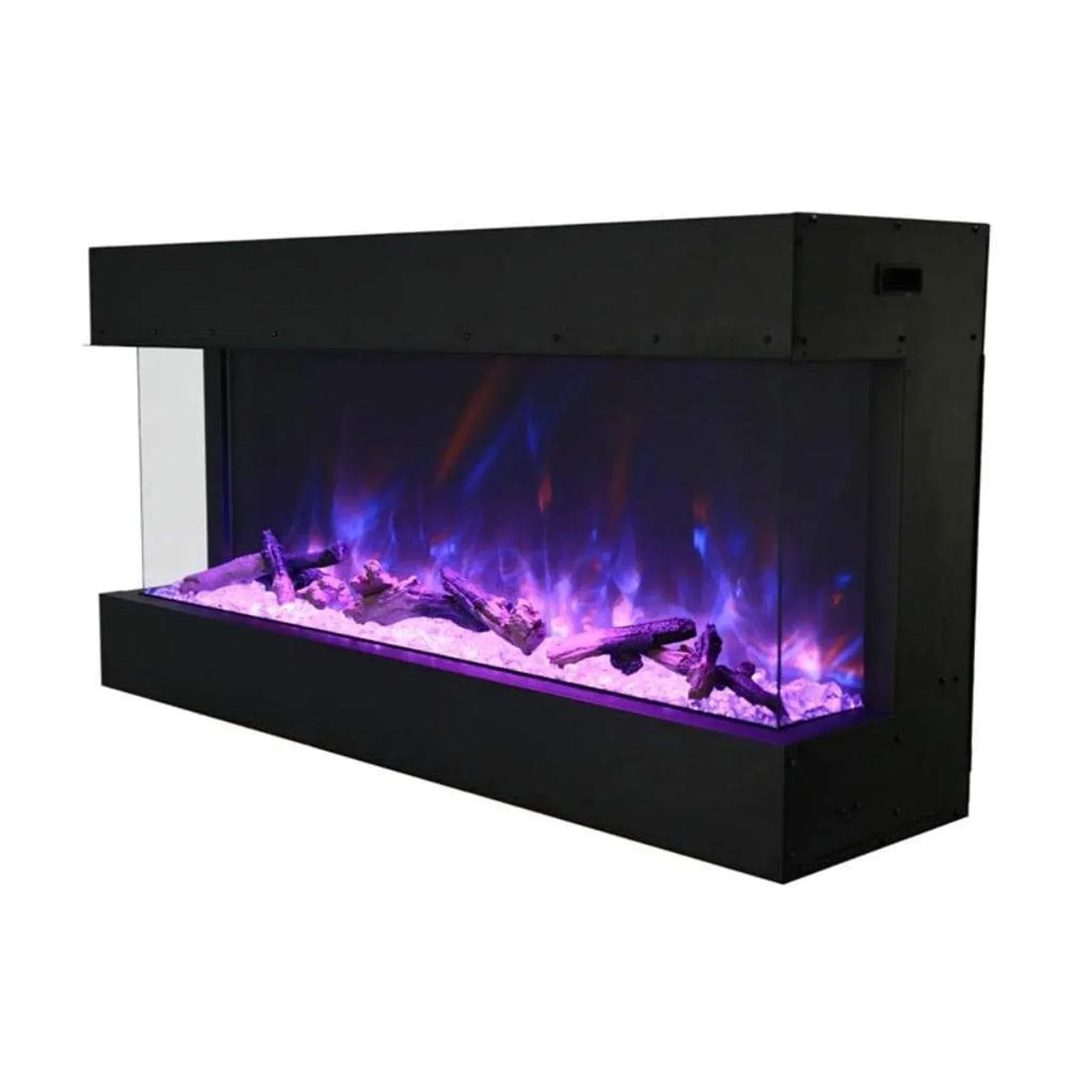 Amantii Tru-View XL Deep 40" Three-Sided Built-In Electric Fireplace with Driftwood Media - Green Vista Living