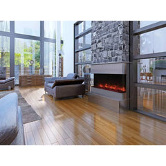 Amantii Tru-View XL Deep 50" Three-Sided Built-In Electric Fireplace for Indoor/Outdoor Use - Green Vista Living