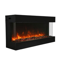 Amantii Tru-View XL Deep 50" Three-Sided Built-In Electric Fireplace for Indoor/Outdoor Use