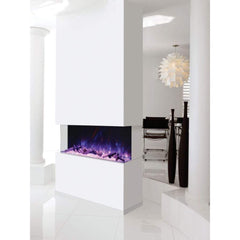 Amantii Tru-View XL Deep 50" Three-Sided Built-In Electric Fireplace for Indoor/Outdoor Use