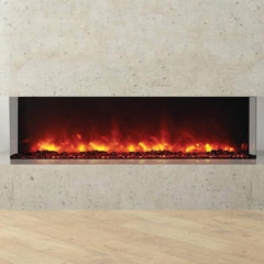 Amantii Tru-View XL Deep 60" Three-Sided Electric Fireplace for Indoor or Outdoor Installations