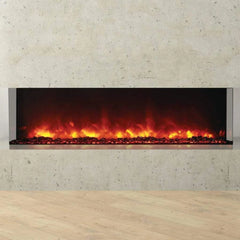 Amantii Tru-View XL Deep 60" Three-Sided Electric Fireplace for Indoor or Outdoor Installations - Green Vista Living