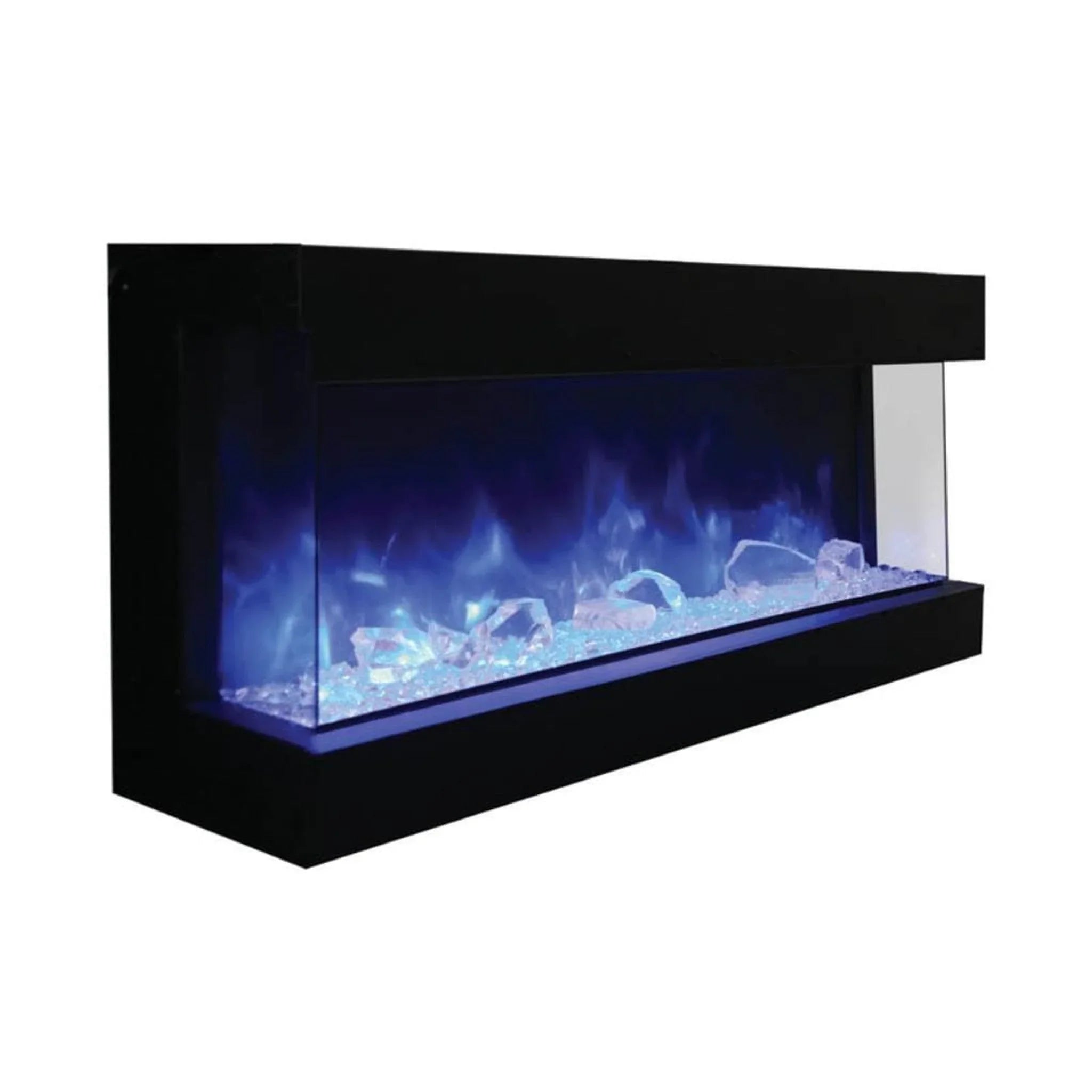 Amantii Tru-View XL Deep 60" Three-Sided Electric Fireplace for Indoor or Outdoor Installations - Green Vista Living