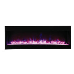 Amantii Tru-View XL Deep 72" Three-Sided Built-In Electric Fireplace with Multi-Color Flame and Ambient Canopy Lighting - Green Vista Living