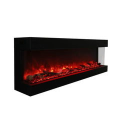 Amantii Tru-View XL Deep 72" Three-Sided Built-In Electric Fireplace with Multi-Color Flame and Ambient Canopy Lighting - Green Vista Living