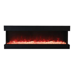 Amantii Tru-View XL Deep 72" Three-Sided Built-In Electric Fireplace with Multi-Color Flame and Ambient Canopy Lighting - Green Vista Living