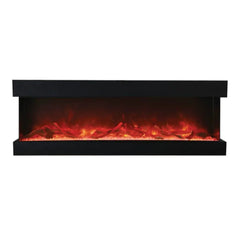 Amantii Tru-View XL Deep 72" Three-Sided Built-In Electric Fireplace with Multi-Color Flame and Ambient Canopy Lighting - Green Vista Living