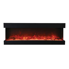 Amantii Tru-View XL Deep 72" Three-Sided Built-In Electric Fireplace with Multi-Color Flame and Ambient Canopy Lighting - Green Vista Living