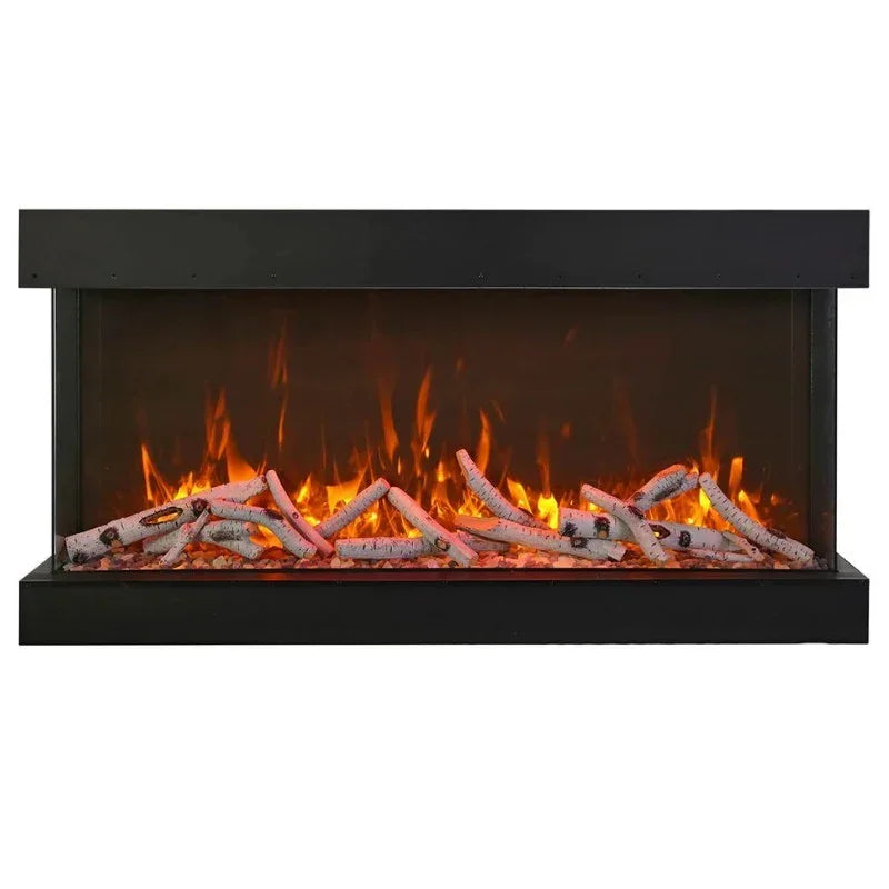Amantii Tru View Extra Tall Lumina 88″ Indoor / Outdoor 3 Sided Smart Electric Fireplace (88-TRV-XT-XL-LUMINA) - Green Vista Living