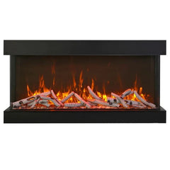 Amantii Tru View Extra Tall Lumina 88″ Indoor / Outdoor 3 Sided Smart Electric Fireplace (88-TRV-XT-XL-LUMINA) - Green Vista Living