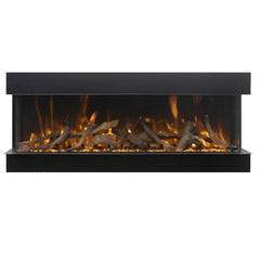 Amantii Tru View Extra Tall Lumina 88″ Indoor / Outdoor 3 Sided Smart Electric Fireplace (88-TRV-XT-XL-LUMINA) - Green Vista Living