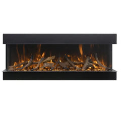Amantii Tru View Extra Tall Lumina 88″ Indoor / Outdoor 3 Sided Smart Electric Fireplace (88-TRV-XT-XL-LUMINA) - Green Vista Living