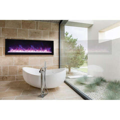 Amantii Panorama Extra Slim 60 Inch Smart Indoor or Outdoor Linear Electric Fireplace - Green Vista Living