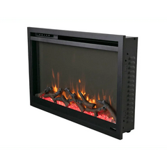 Amantii 26 inch Remii CLASSIC-SLIM-26 Steel Surround Classic Extra Slim Built In Electric Fireplace - Green Vista Living