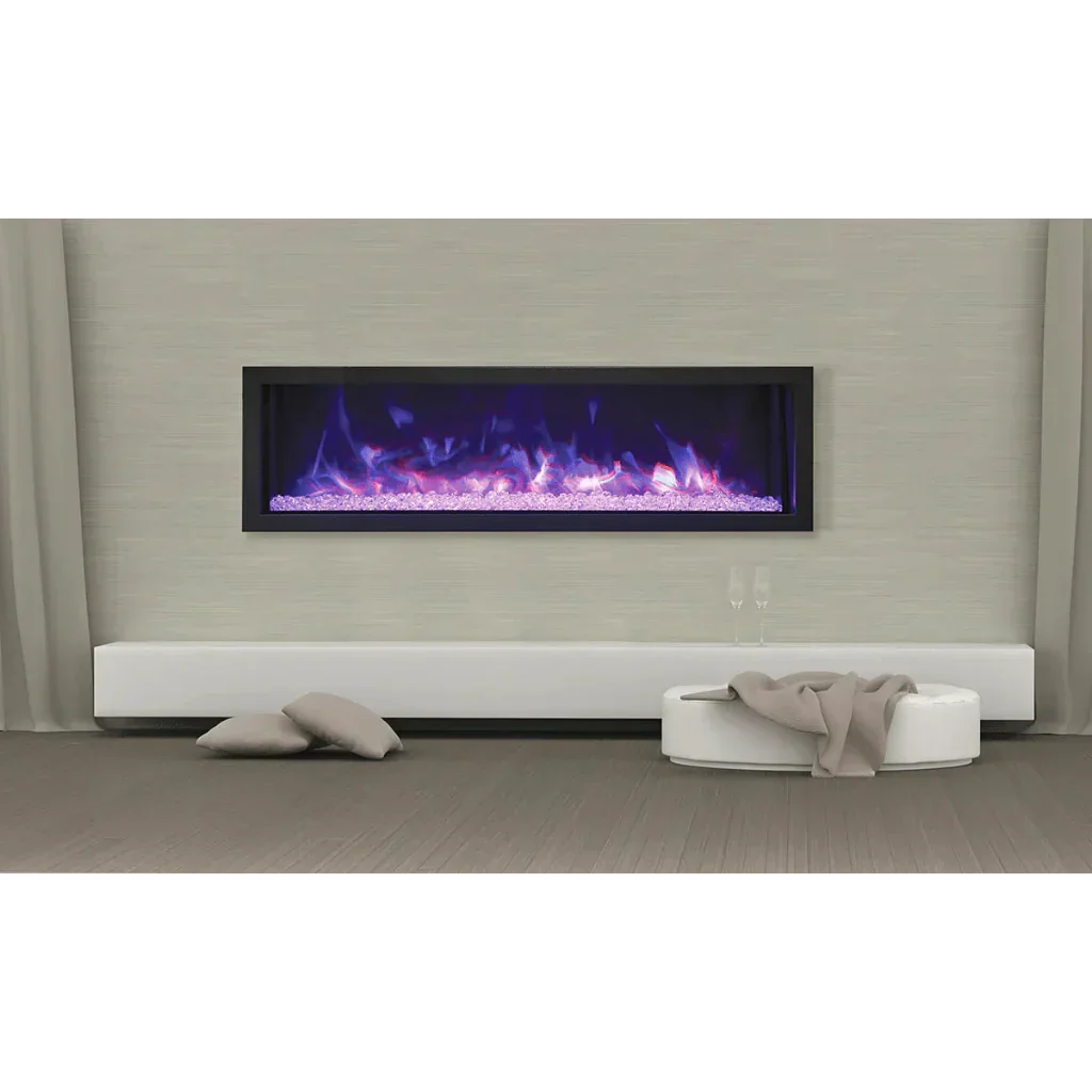 Remii 102735-XS Extra Slim 35 inch Built-in Indoor Outdoor Electric Fireplace - Green Vista Living
