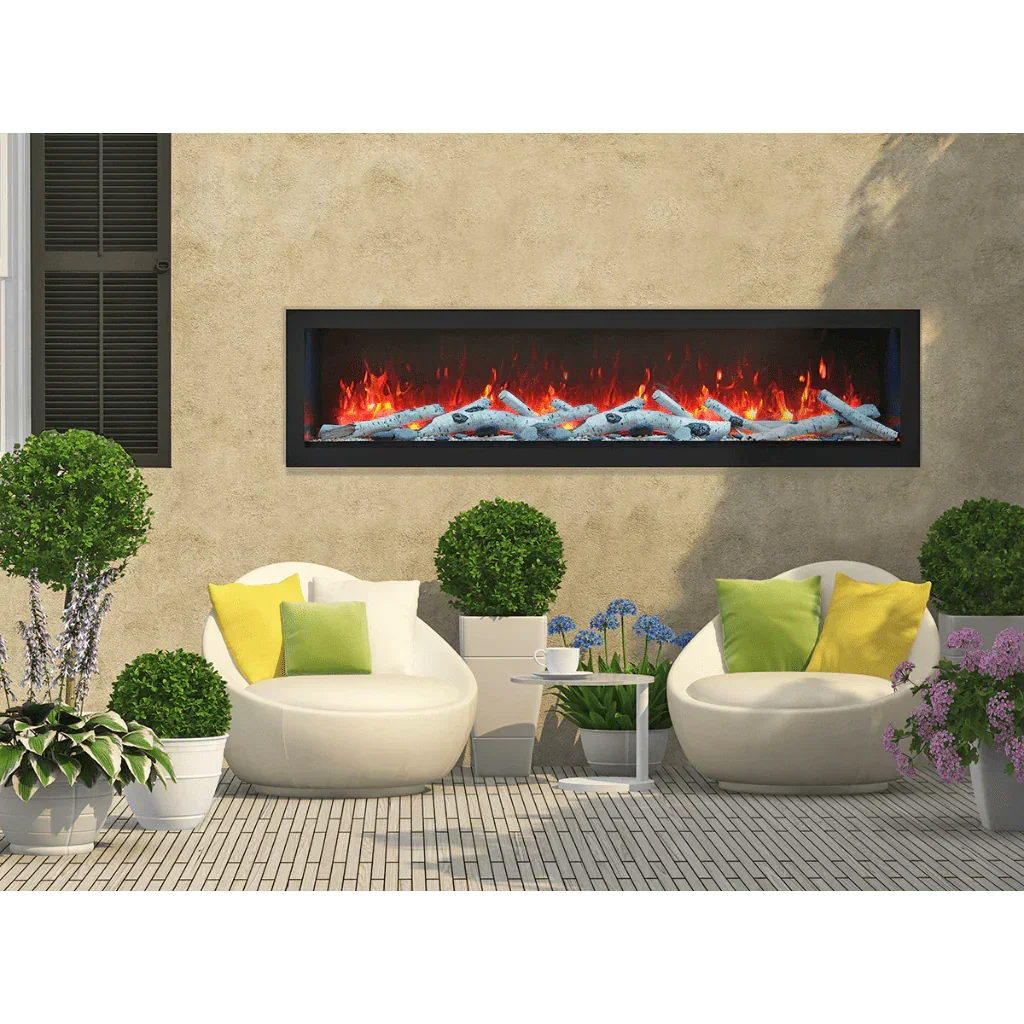 Remii 102745-XS Extra Slim 45 inch Built-in Indoor Outdoor Electric Fireplace - Green Vista Living