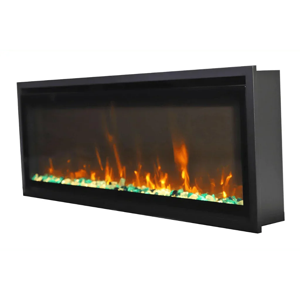Amantii Remii 55 inch WM-SLIM-55 Smart Indoor Extra Slim Wall Mount Electric Fireplace - Green Vista Living