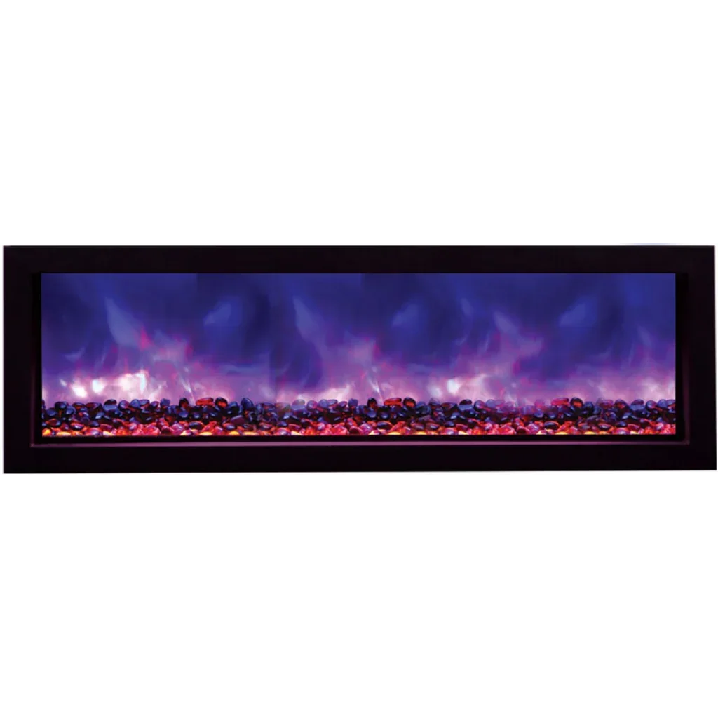 Amantii Remii 55 inch WM-SLIM-55 Smart Indoor Extra Slim Wall Mount Electric Fireplace - Green Vista Living