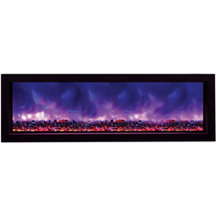 Amantii Remii 55 inch WM-SLIM-55 Smart Indoor Extra Slim Wall Mount Electric Fireplace - Green Vista Living