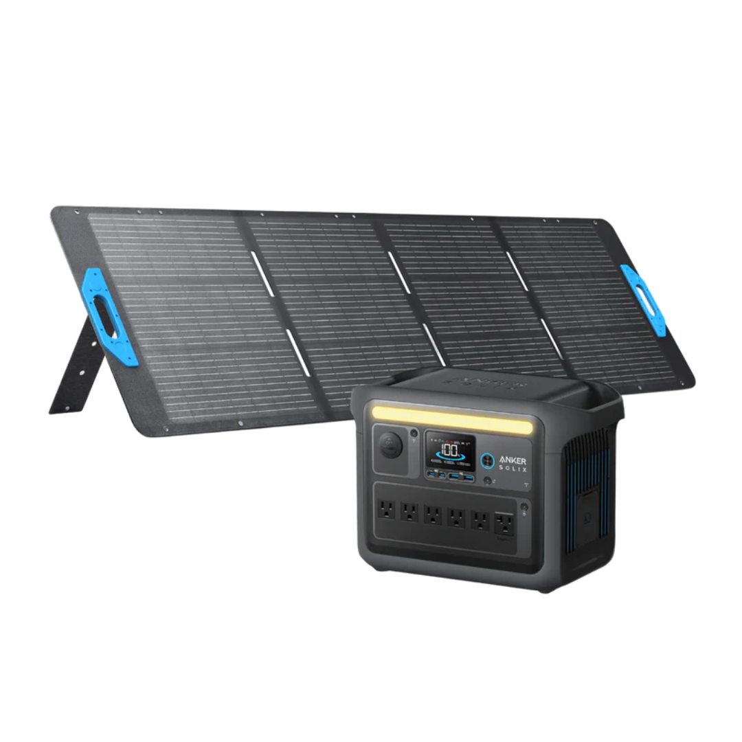 Anker SOLIX C1000X Solar Generator + 200W Solar Panel - Green Vista Living