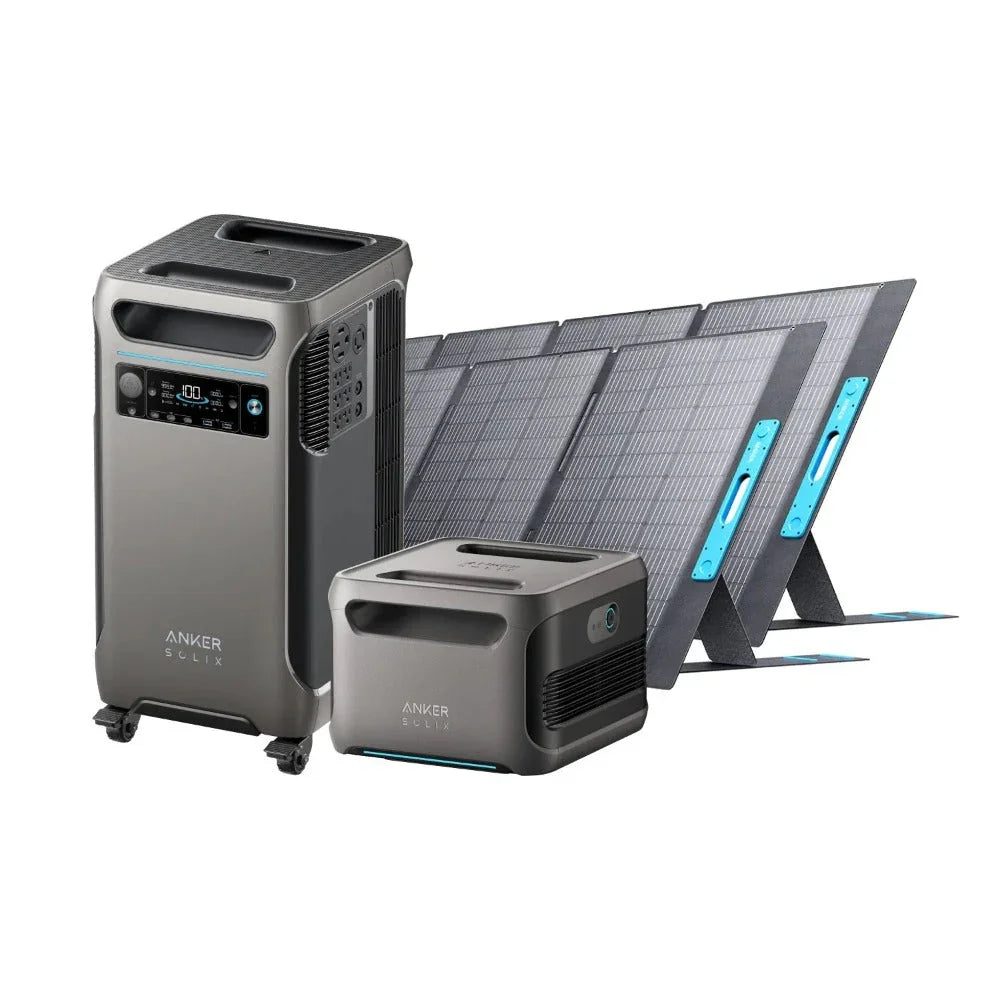 Anker SOLIX F3800 Solar Generator Kits (With a Free Anker SOLIX F3800 Protective Cover Bag) - Green Vista Living