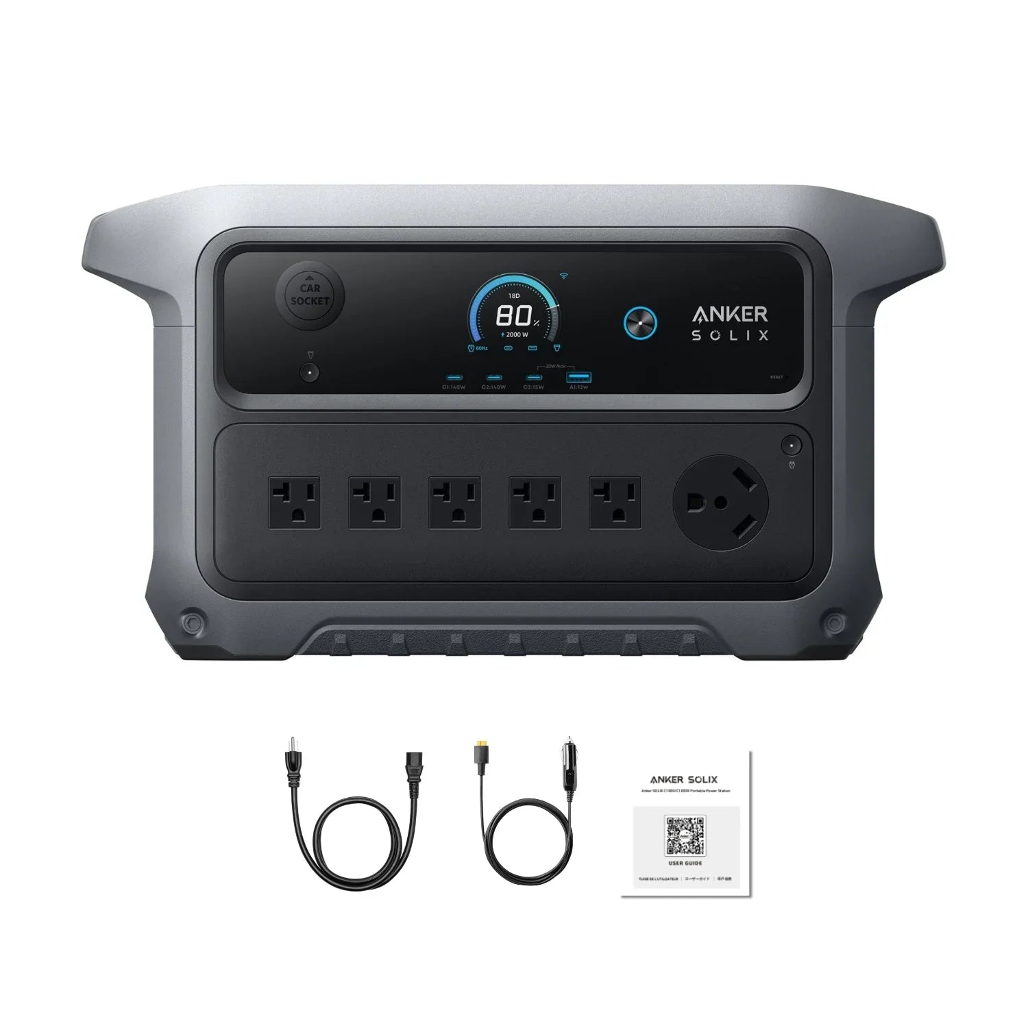 Anker SOLIX C2000 Gen 2 Portable Power Station | 2048Wh | 2400W | 800W Solar Input - Green Vista Living