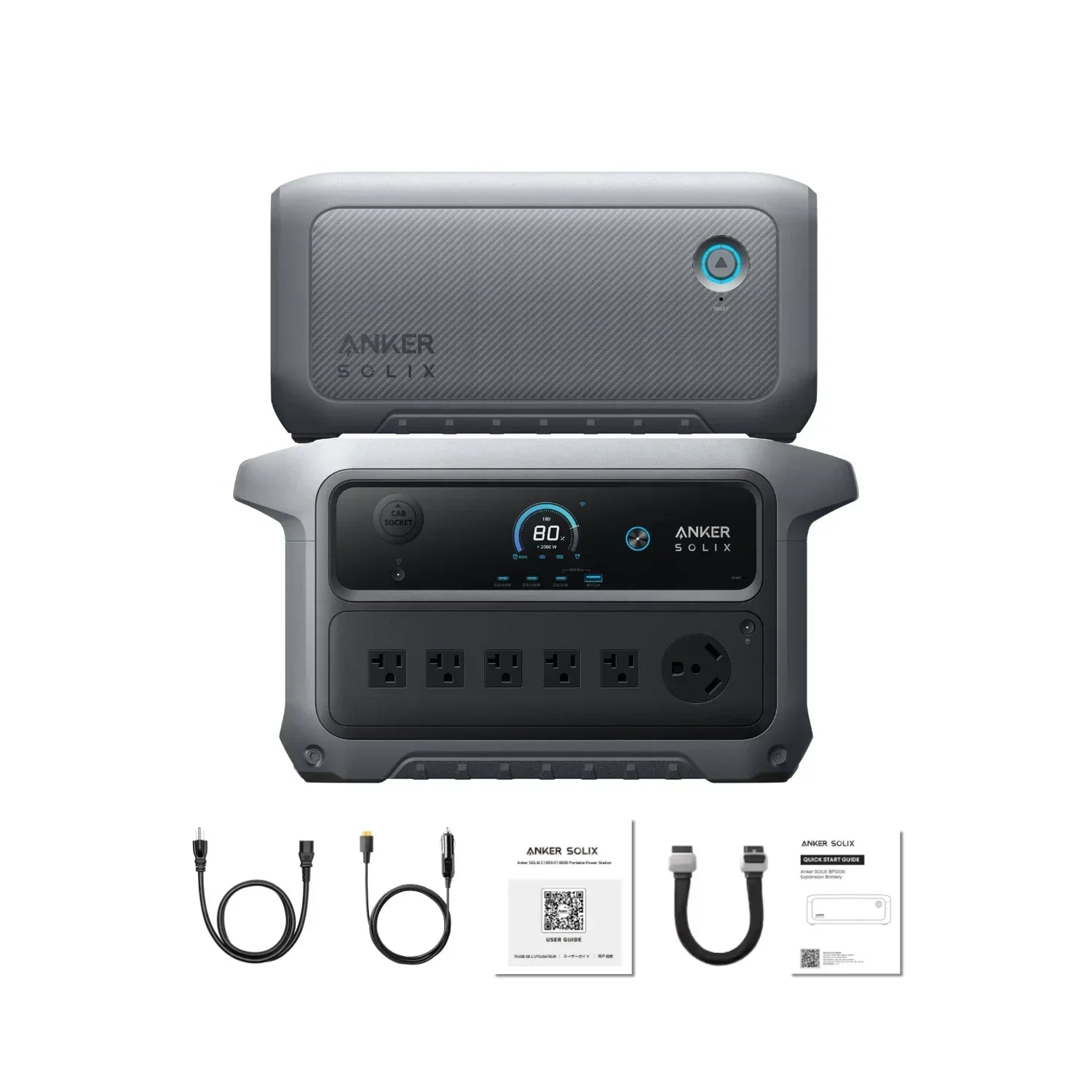 Anker SOLIX C2000 Gen 2 Portable Power Station | 2048Wh | 2400W | 800W Solar Input - Green Vista Living
