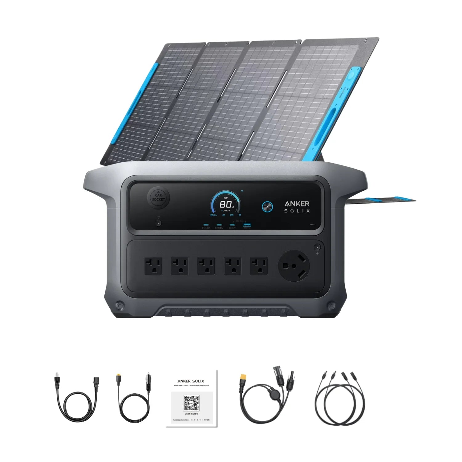 Anker SOLIX C2000 Gen 2 Portable Power Station | 2048Wh | 2400W | 800W Solar Input - Green Vista Living