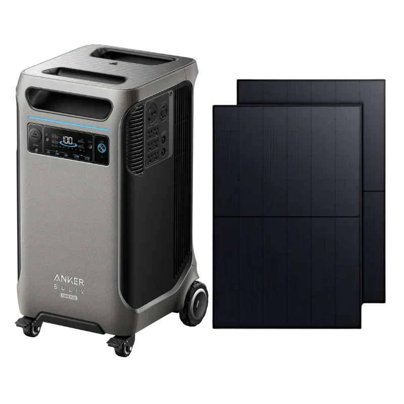 Anker SOLIX F3800 Plus Portable Power Station + 410W Rigid Solar Panel (With a Free Anker SOLIX F3800 Plus Protective Cover Bag) - Green Vista Living