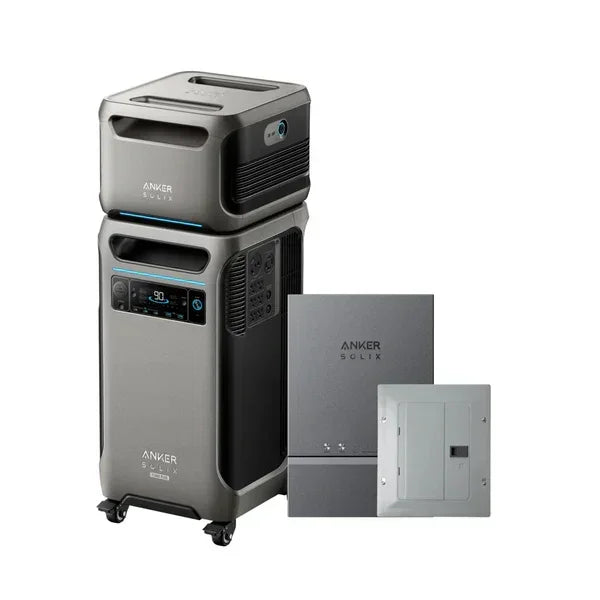 Anker SOLIX F3800 Plus Portable Power Station + Anker SOLIX BP3800 Expansion Battery + Home Power Panel + Sub Panel - Green Vista Living