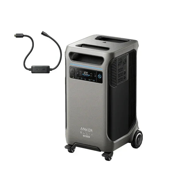 Anker SOLIX F3800 Plus Portable Power Station + Gas Generator Adapter/Cable - Green Vista Living