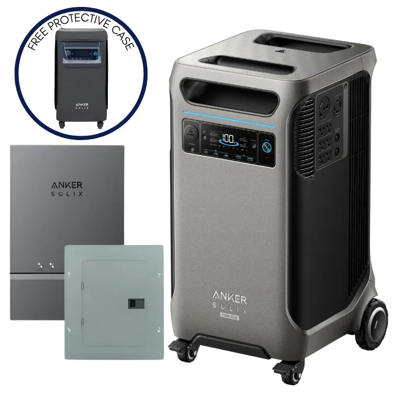 Anker SOLIX F3800 Plus Portable Power Station + Home Power Panel + Sub Panel (With a Free Anker SOLIX F3800 Plus Protective Cover Bag) - Green Vista Living