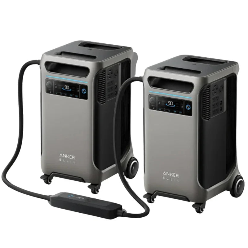Anker SOLIX F3800 Plus Portable Power Station x2 + Double Voltage Hub (With a Free Anker SOLIX F3800 Plus Protective Cover Bag) - Green Vista Living