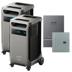 Anker SOLIX F3800 Plus Portable Power Station x2 + Home Power Panel + Sub Panel (With a Free Anker SOLIX F3800 Plus Protective Cover Bag) - Green Vista Living
