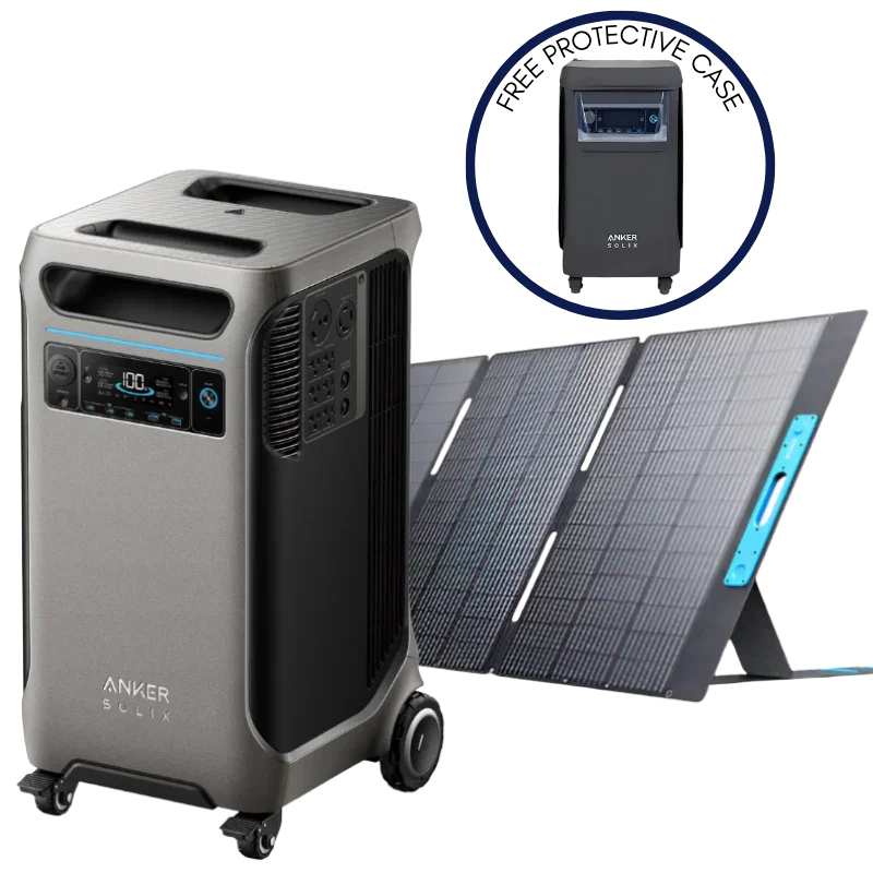 Anker SOLIX F3800 Solar Generator Kits (With a Free Anker SOLIX F3800 Protective Cover Bag) - Green Vista Living