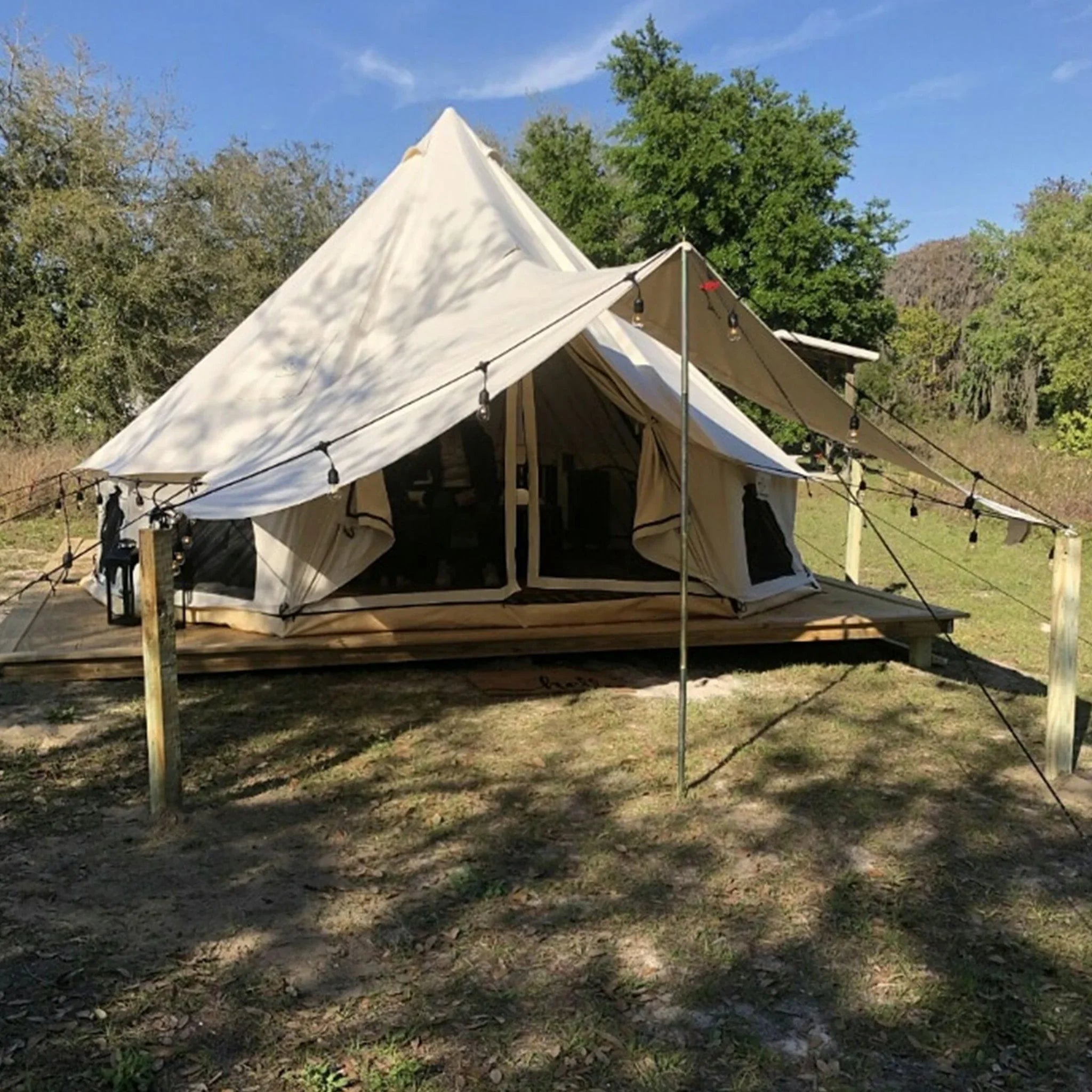 Awning for Bell tents - Green Vista Living