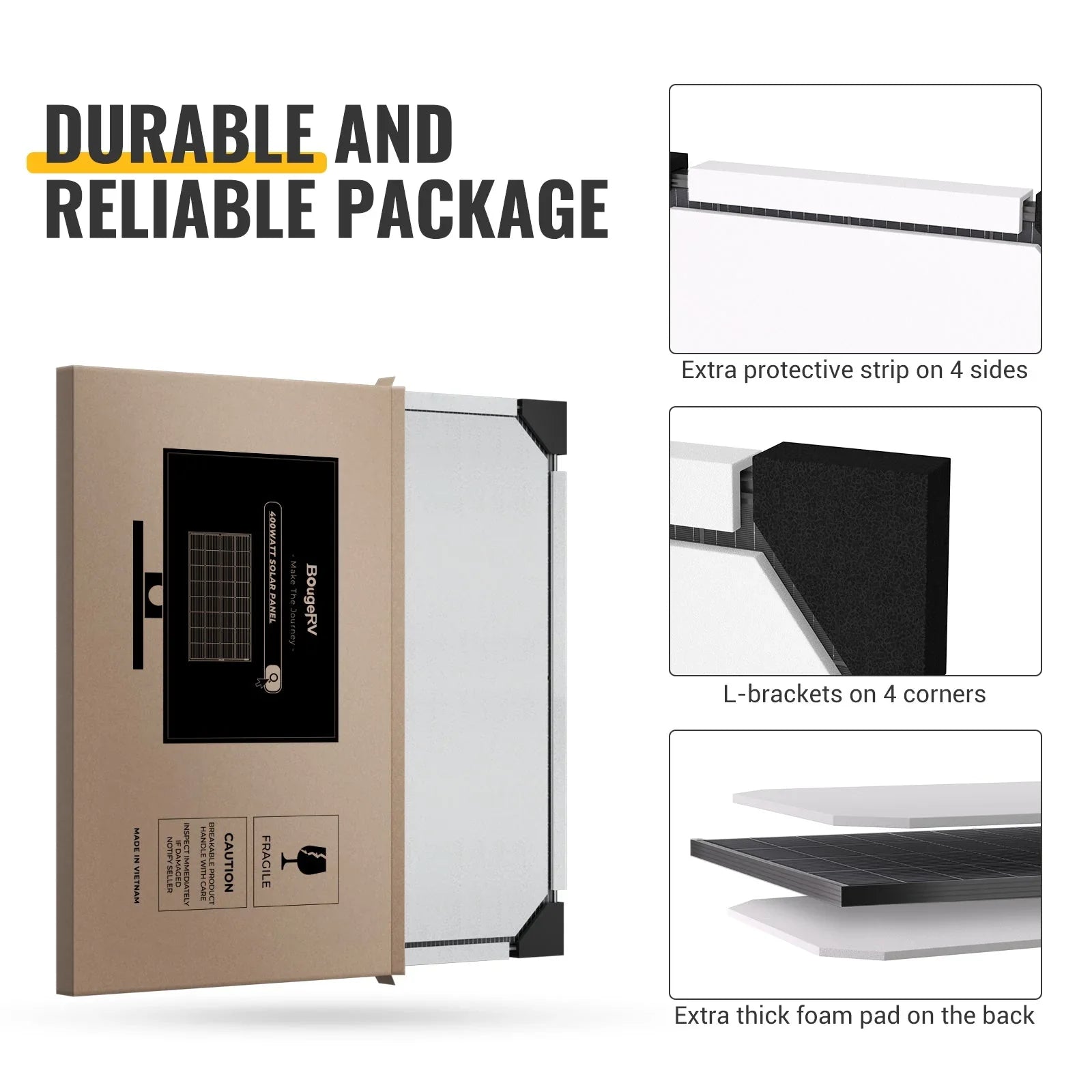BougeRV 12V 800W High Watt Rigid Solar System Kit - Green Vista Living