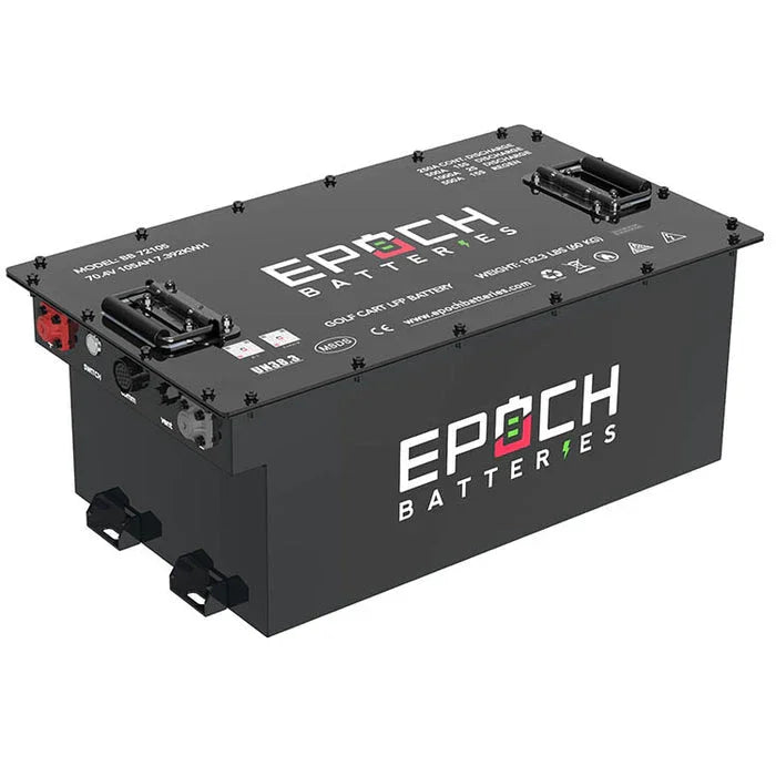 Epoch Batteries 70.4V (72V) 105ah Lithium LiFePO4 Golf Cart Battery - Complete Kit - Green Vista Living