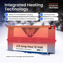 Battle Born 270Ah 12V GC3 LiFePO4 Heated Battery Kit - Green Vista Living