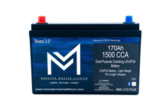 1500 CCA 170AH Dual Purpose Cranking Lithium Beast 2.0 Bluetooth - Green Vista Living