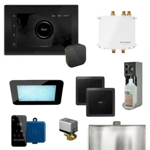Mr. Steam Bliss Programmable Steam Generator Control Kit with iSteamX Control and Aroma Glass Steamhead - Green Vista Living