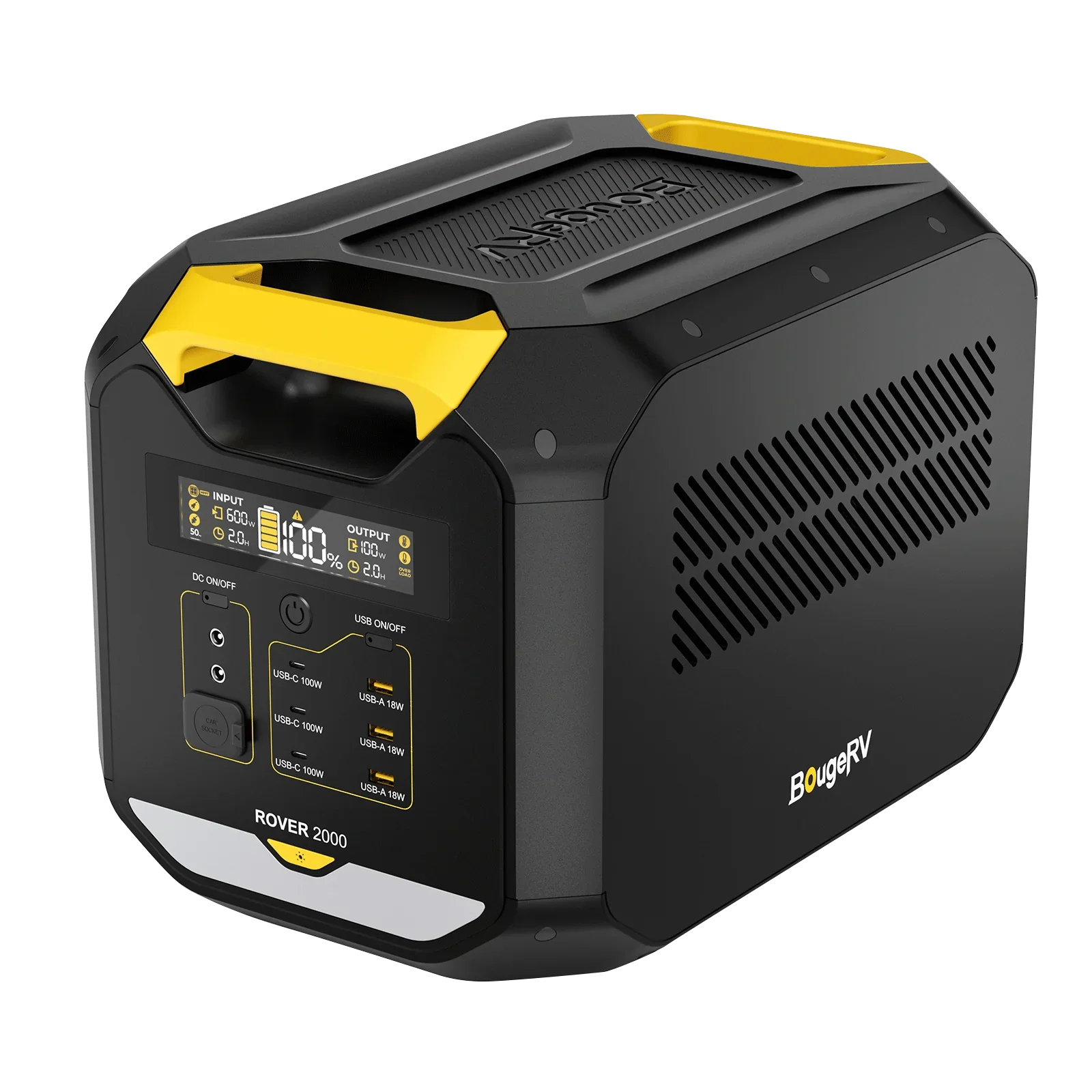 BougeRV ROVER2000 Semi-Solid Portable Power Station with ROCKY Metal Fridge - Green Vista Living