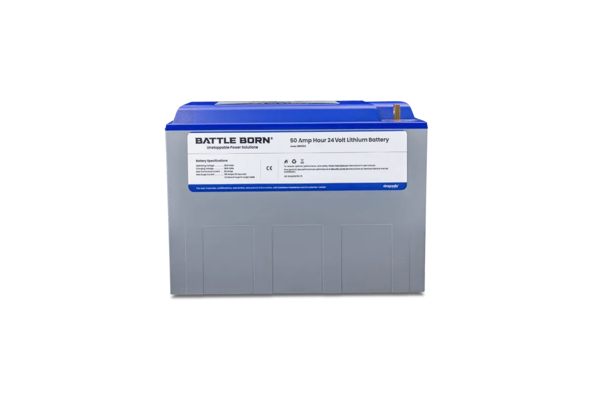 Battle Born 50Ah 24V LiFePO4 Deep Cycle Battery - Green Vista Living