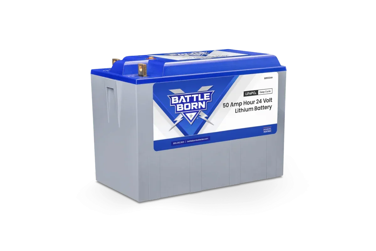 Battle Born 50Ah 24V LiFePO4 Heated Battery Kit - Green Vista Living