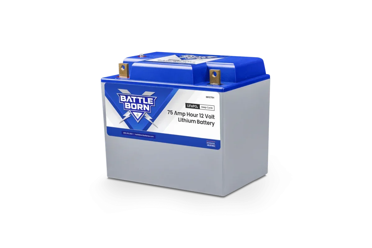 Battle Born 75Ah 12V Group 24 LiFePO4 Heated Battery Kit - Green Vista Living