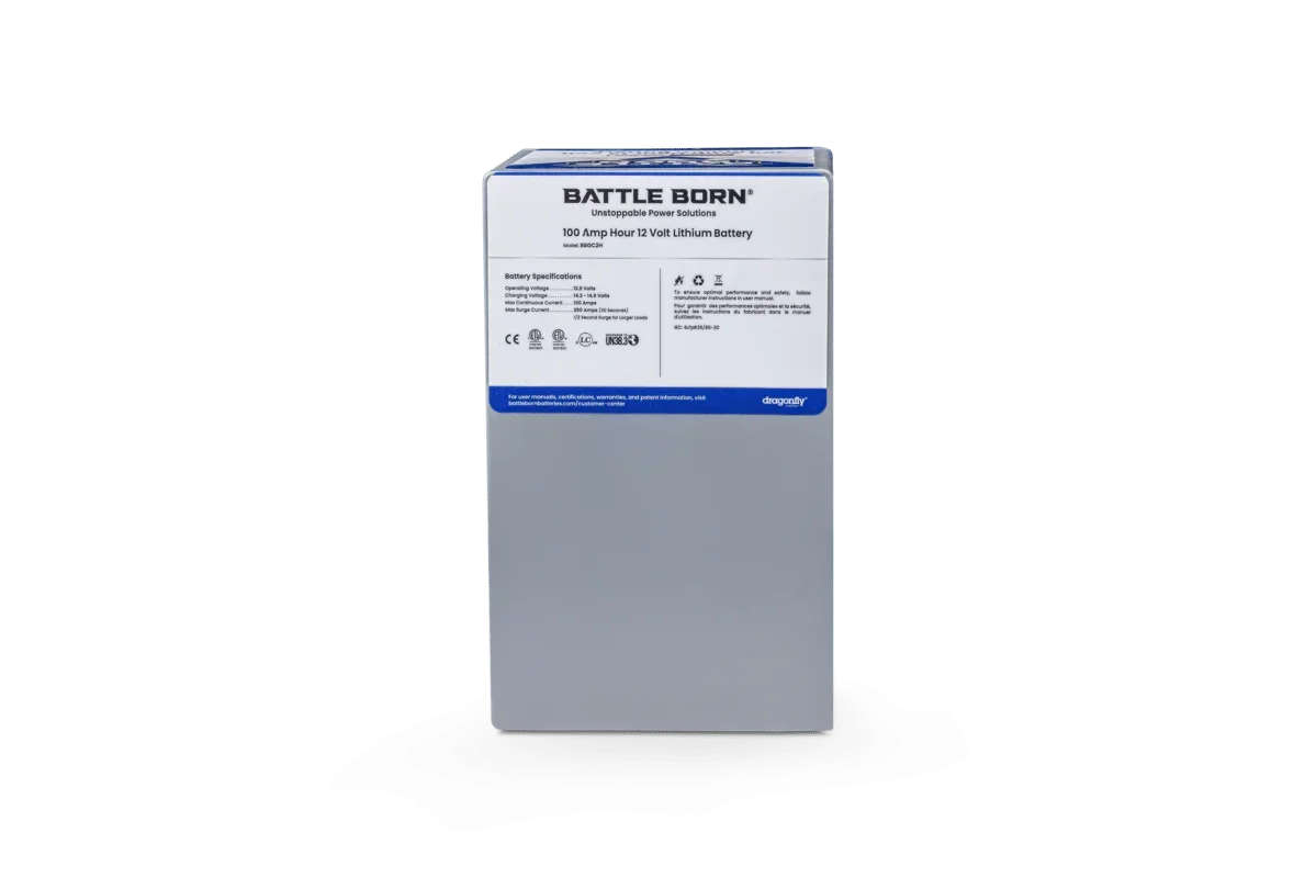 Battle Born 100Ah 12V GC2 LiFePO4 Heated Battery Kit - Green Vista Living