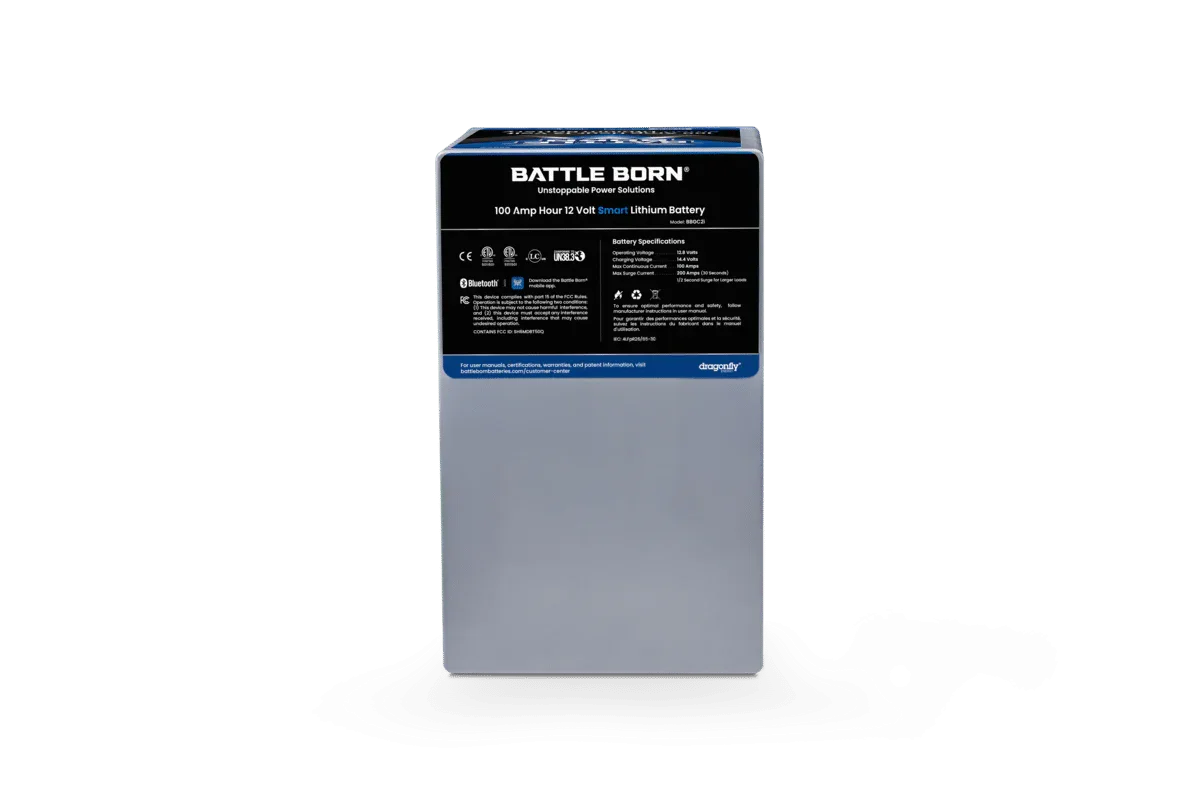 Battle Born 100Ah 12V GC2 Smart LiFePO4 Deep Cycle Battery - Green Vista Living